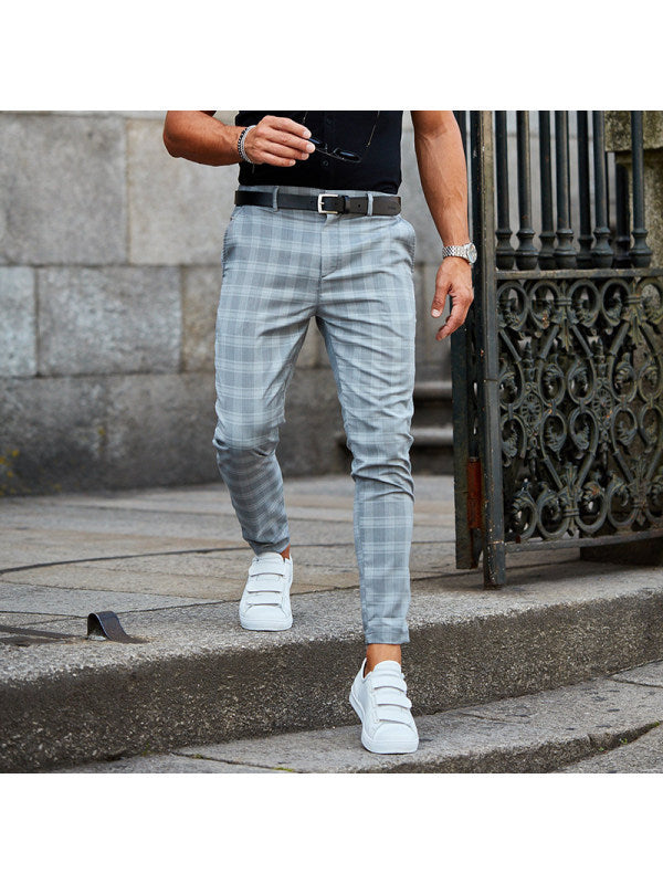 Men's Plaid Print Casual Pants - Loose Fit Comfortable Trousers
