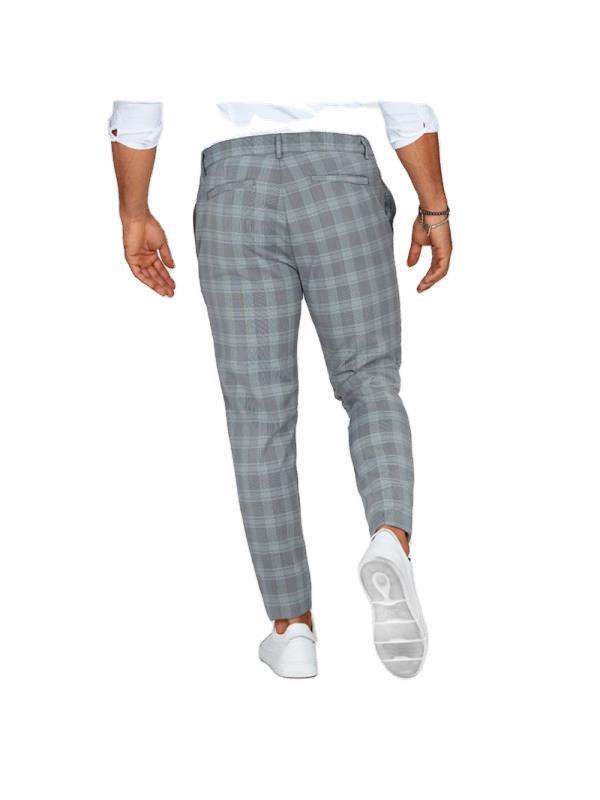 Men's Plaid Print Casual Pants - Loose Fit Comfortable Trousers