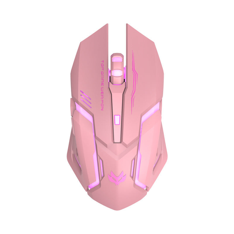 Wireless Gaming Mouse with Charging Pad - Silent Click Technology