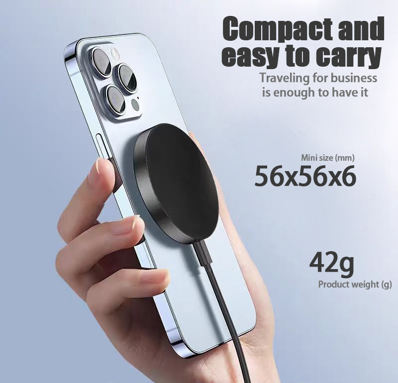 15W Magnetic Wireless Charger - Fast Charging for iPhone 12-16