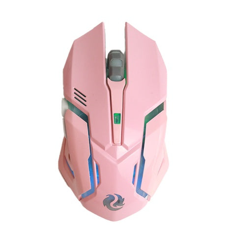 Wireless Gaming Mouse with Charging Pad - Silent Click Technology