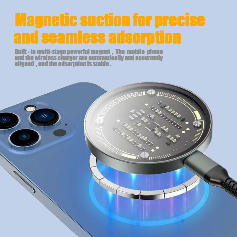 15W Magnetic Wireless Charger - Fast Charging for iPhone 12-16