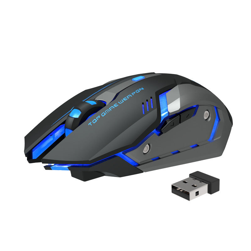 Wireless Gaming Mouse with Charging Pad - Silent Click Technology