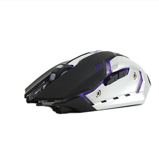 Wireless Gaming Mouse with Charging Pad - Silent Click Technology