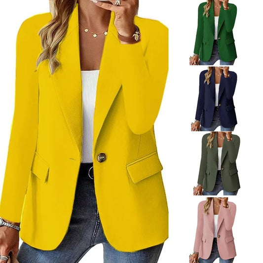 Jackets & Blazers            Women's Professional Blazer - Long Sleeve Casual Cardigan Jacket
